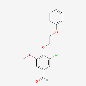 molecular formula C16H15ClO4 B4189058 3-chloro-5-methoxy-4-(2-phenoxyethoxy)benzaldehyde 