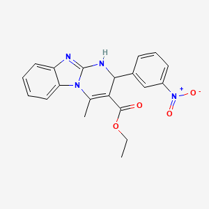 molecular formula C20H18N4O4 B4189073 ethyl 4-methyl-2-(3-nitrophenyl)-1,2-dihydropyrimido[1,2-a]benzimidazole-3-carboxylate 