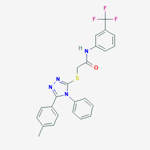 2-{[5-(4-methylphenyl)-4-phenyl-4H-1,2,4-triazol-3-yl]sulfanyl}-N-[3-(trifluoromethyl)phenyl]acetamide