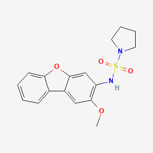 molecular formula C17H18N2O4S B4189090 N-(2-methoxydibenzo[b,d]furan-3-yl)-1-pyrrolidinesulfonamide 