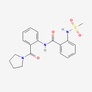 molecular formula C19H21N3O4S B4189101 2-[(methylsulfonyl)amino]-N-[2-(1-pyrrolidinylcarbonyl)phenyl]benzamide 