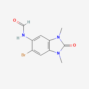 molecular formula C10H10BrN3O2 B4189108 (6-bromo-1,3-dimethyl-2-oxo-2,3-dihydro-1H-benzimidazol-5-yl)formamide 