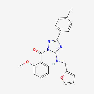 molecular formula C22H20N4O3 B4189115 N-(2-furylmethyl)-1-(2-methoxybenzoyl)-3-(4-methylphenyl)-1H-1,2,4-triazol-5-amine 