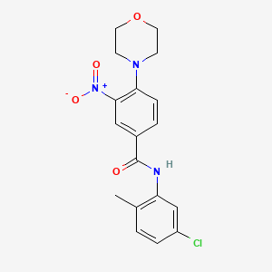 molecular formula C18H18ClN3O4 B4189126 N-(5-chloro-2-methylphenyl)-4-(4-morpholinyl)-3-nitrobenzamide 