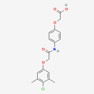 molecular formula C18H18ClNO5 B4189134 (4-{[(4-chloro-3,5-dimethylphenoxy)acetyl]amino}phenoxy)acetic acid 
