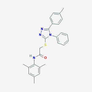 molecular formula C26H26N4OS B418915 2-{[5-(4-methylphenyl)-4-phenyl-4H-1,2,4-triazol-3-yl]sulfanyl}-N-(2,4,6-trimethylphenyl)acetamide CAS No. 332923-00-9