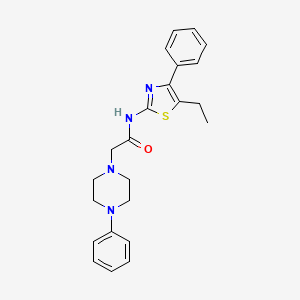 molecular formula C23H26N4OS B4189155 N-(5-ethyl-4-phenyl-1,3-thiazol-2-yl)-2-(4-phenyl-1-piperazinyl)acetamide 