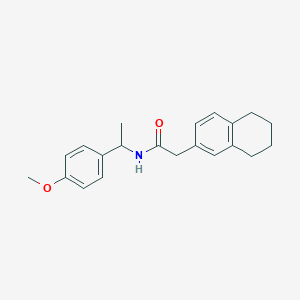 molecular formula C21H25NO2 B4189183 N-[1-(4-methoxyphenyl)ethyl]-2-(5,6,7,8-tetrahydro-2-naphthalenyl)acetamide 