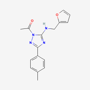 1-acetyl-N-(2-furylmethyl)-3-(4-methylphenyl)-1H-1,2,4-triazol-5-amine