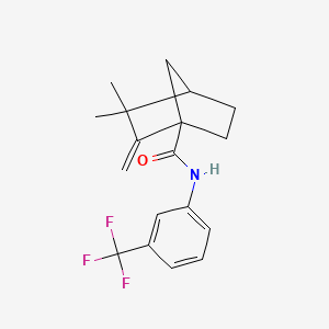molecular formula C18H20F3NO B4189237 3,3-dimethyl-2-methylene-N-[3-(trifluoromethyl)phenyl]bicyclo[2.2.1]heptane-1-carboxamide 