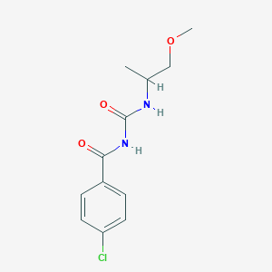 molecular formula C12H15ClN2O3 B4189243 4-chloro-N-{[(2-methoxy-1-methylethyl)amino]carbonyl}benzamide 