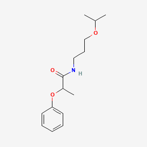 molecular formula C15H23NO3 B4189286 N-(3-isopropoxypropyl)-2-phenoxypropanamide 