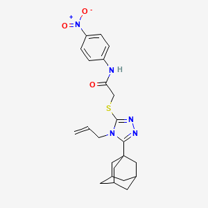molecular formula C23H27N5O3S B4189305 2-{[5-(1-adamantyl)-4-allyl-4H-1,2,4-triazol-3-yl]thio}-N-(4-nitrophenyl)acetamide 