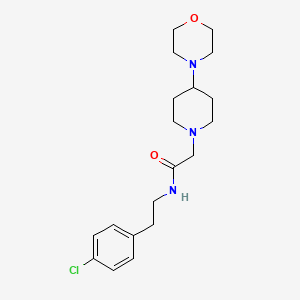 molecular formula C19H28ClN3O2 B4189342 N-[2-(4-chlorophenyl)ethyl]-2-(4-morpholin-4-ylpiperidin-1-yl)acetamide 