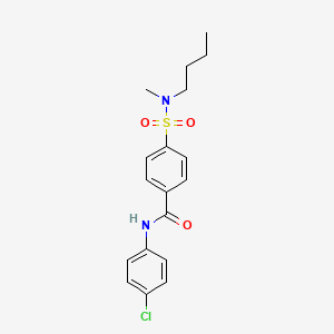 molecular formula C18H21ClN2O3S B4189364 4-{[butyl(methyl)amino]sulfonyl}-N-(4-chlorophenyl)benzamide 