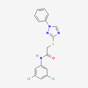molecular formula C16H12Cl2N4OS B4189367 N-(3,5-dichlorophenyl)-2-[(1-phenyl-1H-1,2,4-triazol-3-yl)thio]acetamide 