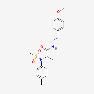 molecular formula C20H26N2O4S B4189389 N~1~-[2-(4-methoxyphenyl)ethyl]-N~2~-(4-methylphenyl)-N~2~-(methylsulfonyl)alaninamide 