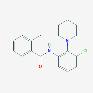 N-[3-chloro-2-(1-piperidinyl)phenyl]-2-methylbenzamide