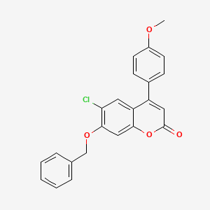 molecular formula C23H17ClO4 B4189395 7-(benzyloxy)-6-chloro-4-(4-methoxyphenyl)-2H-chromen-2-one 