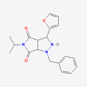 molecular formula C19H21N3O3 B4189397 1-benzyl-3-(2-furyl)-5-isopropyltetrahydropyrrolo[3,4-c]pyrazole-4,6(1H,5H)-dione 