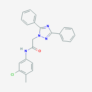 N-(3-chloro-4-methylphenyl)-2-(3,5-diphenyl-1H-1,2,4-triazol-1-yl)acetamide