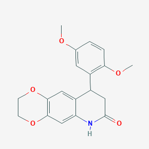 molecular formula C19H19NO5 B4189403 9-(2,5-dimethoxyphenyl)-2,3,8,9-tetrahydro[1,4]dioxino[2,3-g]quinolin-7(6H)-one 