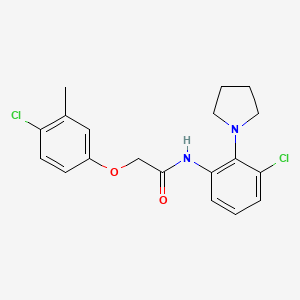 molecular formula C19H20Cl2N2O2 B4189407 2-(4-chloro-3-methylphenoxy)-N-[3-chloro-2-(1-pyrrolidinyl)phenyl]acetamide 