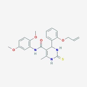 4-[2-(allyloxy)phenyl]-N-(2,5-dimethoxyphenyl)-6-methyl-2-thioxo-1,2,3,4-tetrahydro-5-pyrimidinecarboxamide