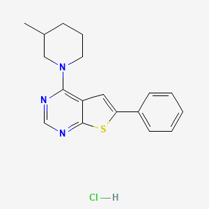 molecular formula C18H20ClN3S B4189425 4-(3-methyl-1-piperidinyl)-6-phenylthieno[2,3-d]pyrimidine hydrochloride 