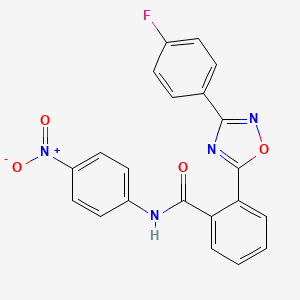 molecular formula C21H13FN4O4 B4189429 2-[3-(4-fluorophenyl)-1,2,4-oxadiazol-5-yl]-N-(4-nitrophenyl)benzamide 