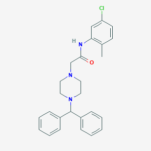 molecular formula C26H28ClN3O B418943 2-(4-Benzhydryl-piperazin-1-yl)-N-(5-chloro-2-methyl-phenyl)-acetamide CAS No. 332922-19-7