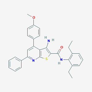 3-amino-N-(2,6-diethylphenyl)-4-(4-methoxyphenyl)-6-phenylthieno[2,3-b]pyridine-2-carboxamide