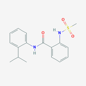 molecular formula C17H20N2O3S B4189441 N-(2-isopropylphenyl)-2-[(methylsulfonyl)amino]benzamide 