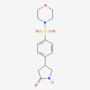 molecular formula C14H18N2O4S B4189455 4-[4-(4-morpholinylsulfonyl)phenyl]-2-pyrrolidinone 
