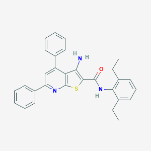 3-amino-N-(2,6-diethylphenyl)-4,6-diphenylthieno[2,3-b]pyridine-2-carboxamide