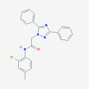 molecular formula C23H19BrN4O B418947 N-(2-bromo-4-methylphenyl)-2-(3,5-diphenyl-1H-1,2,4-triazol-1-yl)acetamide 