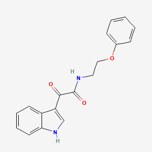 molecular formula C18H16N2O3 B4189474 2-(1H-indol-3-yl)-2-oxo-N-(2-phenoxyethyl)acetamide 