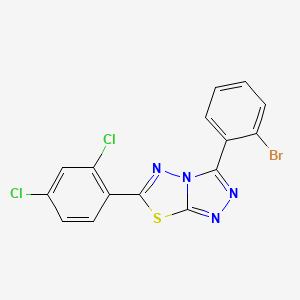 3-(2-bromophenyl)-6-(2,4-dichlorophenyl)[1,2,4]triazolo[3,4-b][1,3,4]thiadiazole
