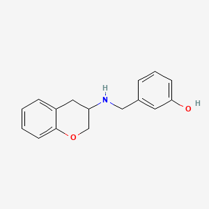 molecular formula C16H17NO2 B4189493 3-[(3,4-dihydro-2H-chromen-3-ylamino)methyl]phenol 