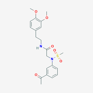 molecular formula C21H26N2O6S B4189499 N~2~-(3-acetylphenyl)-N~1~-[2-(3,4-dimethoxyphenyl)ethyl]-N~2~-(methylsulfonyl)glycinamide 
