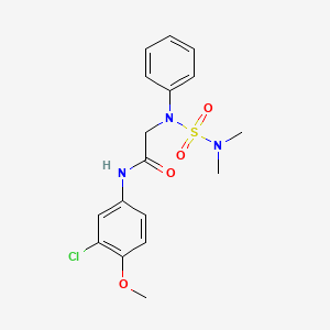 molecular formula C17H20ClN3O4S B4189507 N~1~-(3-chloro-4-methoxyphenyl)-N~2~-[(dimethylamino)sulfonyl]-N~2~-phenylglycinamide 