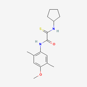 molecular formula C16H22N2O2S B4189515 2-(cyclopentylamino)-N-(4-methoxy-2,5-dimethylphenyl)-2-thioxoacetamide 