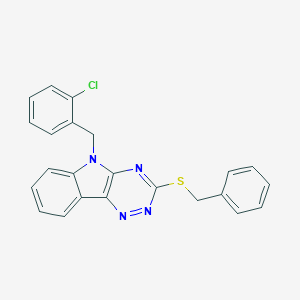 benzyl 5-(2-chlorobenzyl)-5H-[1,2,4]triazino[5,6-b]indol-3-yl sulfide