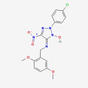 2-(4-chlorophenyl)-N-(2,5-dimethoxybenzyl)-5-nitro-2H-1,2,3-triazol-4-amine 3-oxide