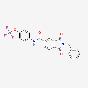 molecular formula C23H15F3N2O4 B4189555 2-benzyl-1,3-dioxo-N-[4-(trifluoromethoxy)phenyl]-5-isoindolinecarboxamide 