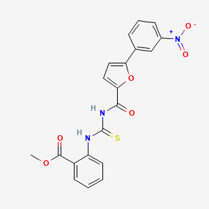 molecular formula C20H15N3O6S B4189565 methyl 2-[({[5-(3-nitrophenyl)-2-furoyl]amino}carbonothioyl)amino]benzoate 