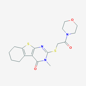 3-methyl-2-{[2-(4-morpholinyl)-2-oxoethyl]sulfanyl}-5,6,7,8-tetrahydro[1]benzothieno[2,3-d]pyrimidin-4(3H)-one