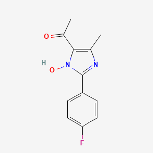 molecular formula C12H11FN2O2 B4189581 1-[2-(4-fluorophenyl)-1-hydroxy-4-methyl-1H-imidazol-5-yl]ethanone 