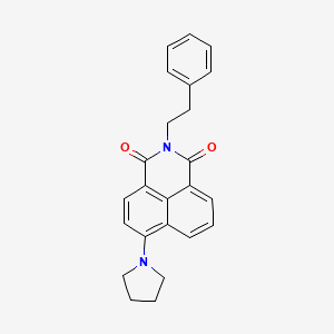 2-(2-phenylethyl)-6-(1-pyrrolidinyl)-1H-benzo[de]isoquinoline-1,3(2H)-dione