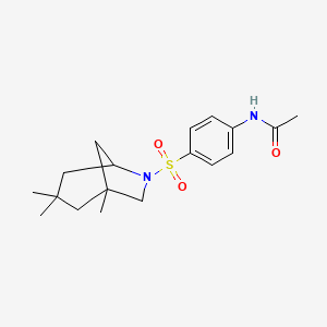molecular formula C18H26N2O3S B4189600 N-{4-[(1,3,3-trimethyl-6-azabicyclo[3.2.1]oct-6-yl)sulfonyl]phenyl}acetamide 